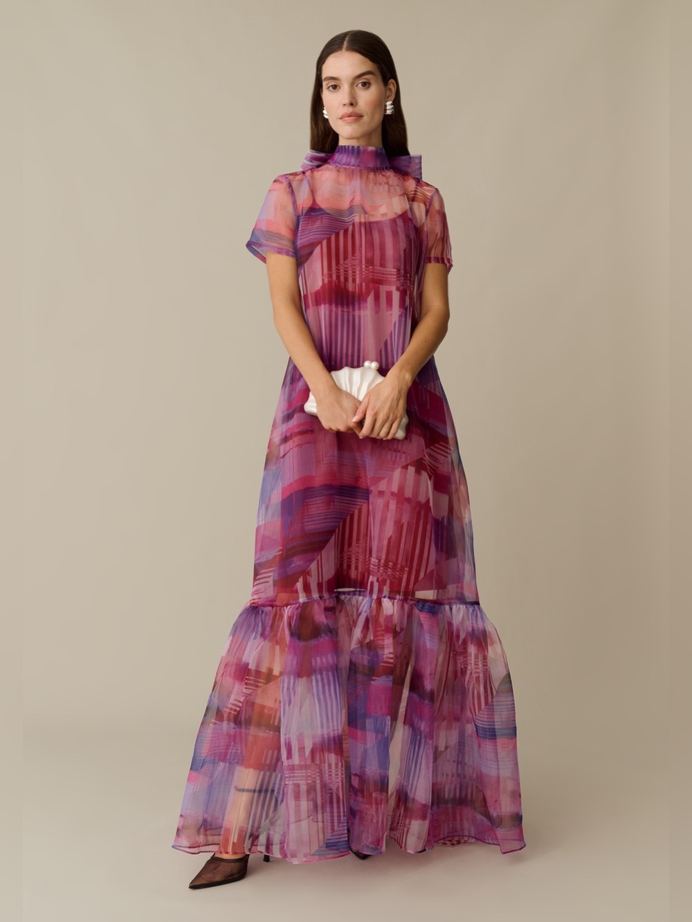 NWT Few Moda Melody Maxi Dress size XL Berry Breeze CAARA stripe maxi staud